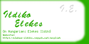 ildiko elekes business card